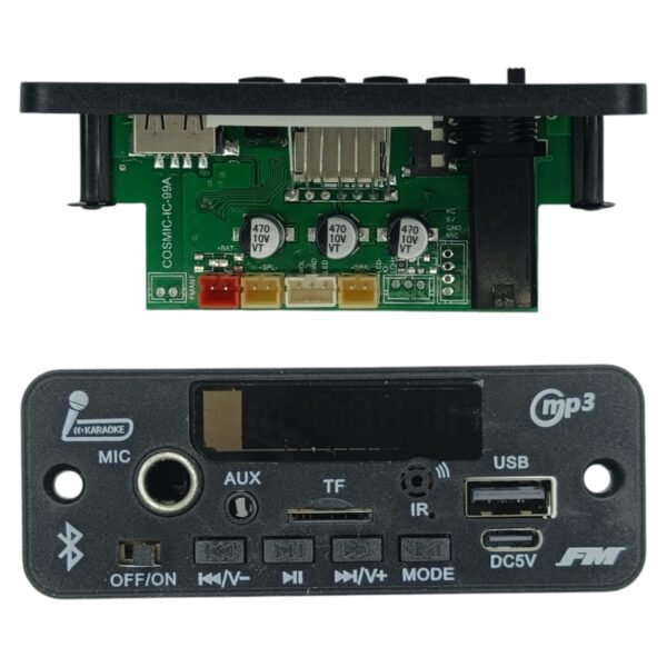 5V Wireless Hi-Fi Bluetooth Audio Amplifier Module with Display | USB/FM | Dual 5W Output