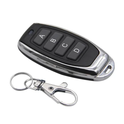 Rf 433 mhz 4 Button Black Remote With EV1527 Learning Code