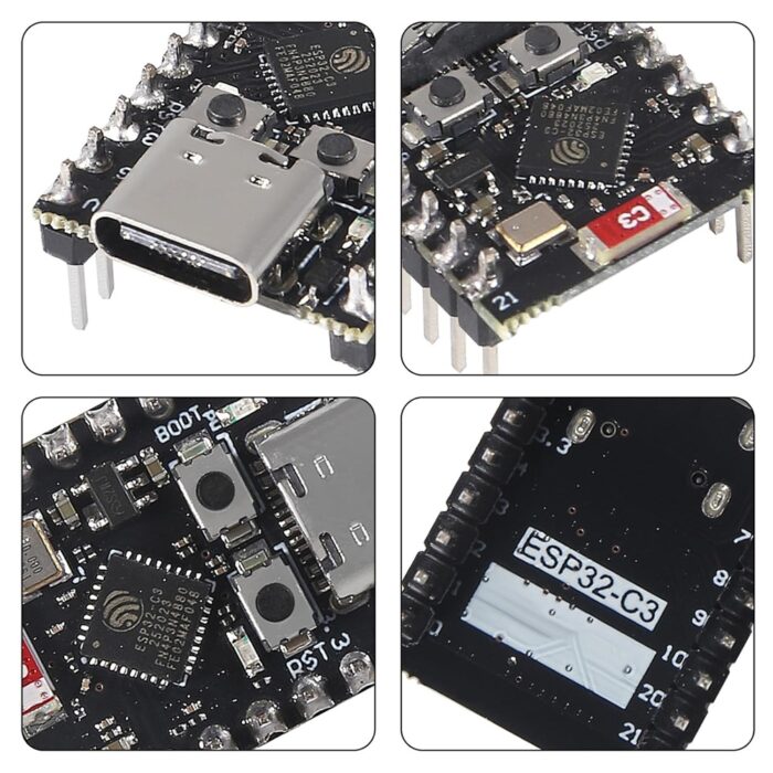 ESP32-C3 Super Mini Development Board Soldered Headers - Image 2