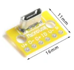 Vertical Micro USB Female to Dip 2.54MM 6 Pin Socket Connector PCB Convertor