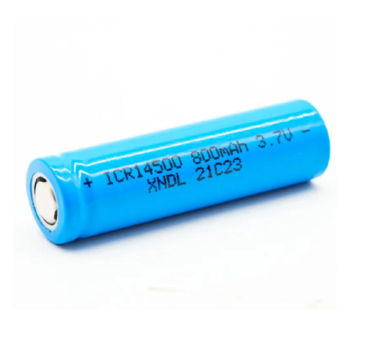 3.7V 14500 Lithium-Ion Battery with Flat Top 800mAh