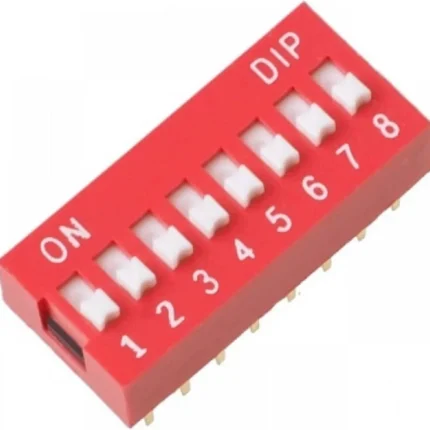 8 individual ON/OFF switches in one package Compact DIP package design Standard 2.54mm PCB pin spacing